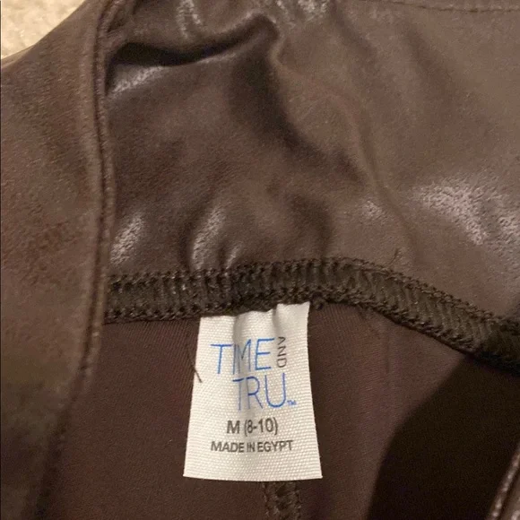 Brown Faux Leather Leggings - Picture 3 of 4